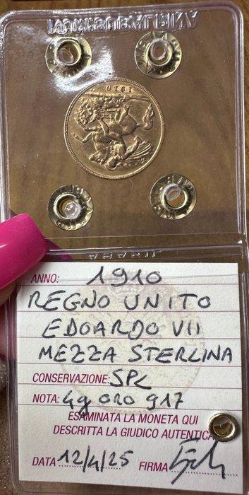 Verenigd Koninkrijk. Edward VII. 1/2 Sovereign 1910 (Zonder, Postzegels en Munten, Munten | Europa | Niet-Euromunten