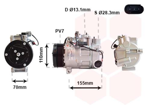 AIRCO COMPRESSOR VOOR MERCEDES BENZ GLK-KL X204 2008-2012, Auto-onderdelen, Airco en Verwarming, Nieuw, Ophalen of Verzenden