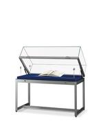 Museum vitrinekast Tafelvitrine TGV 250 1200-LED-Zilver, Nieuw in verpakking