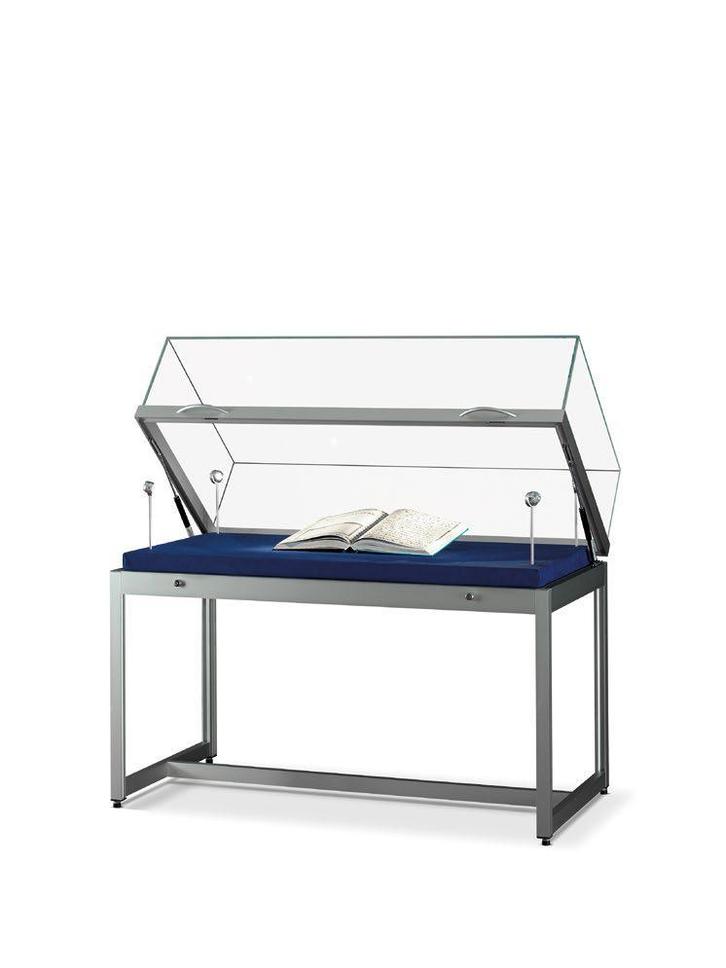 Museum vitrinekast Tafelvitrine TGV 250 1200-LED-Zilver, Zakelijke goederen, Kantoor en Winkelinrichting | Kantoormeubilair en Inrichting