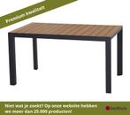 Siena Garden Silva Eettafel 140x90cm mat antraciet / Teak, Tuin en Terras, Tuintafels, Ophalen of Verzenden, Nieuw, Aluminium