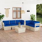 vidaXL 6-delige Loungeset met kussens pallet vurenhout, Tuin en Terras, Tuinsets en Loungesets, Verzenden, Nieuw, Hout, Loungeset