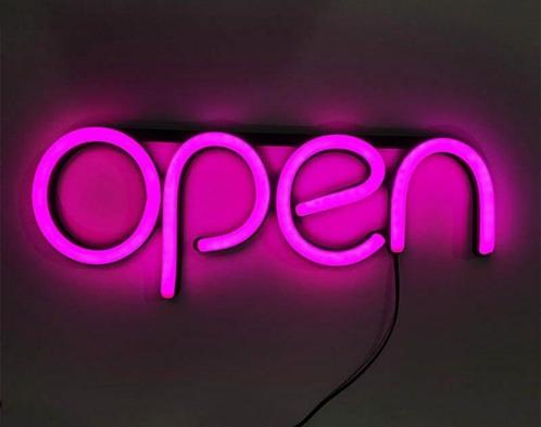 Open neon bord verlichting lamp licht kunststof 3D *roze*, Zakelijke goederen, Horeca | Meubilair en Inrichting, Verzenden
