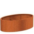 Cortenstaal plantenbak 200x120x60cm - Met bodem, 100 cm of meer, Nieuw, Metaal, Overige vormen