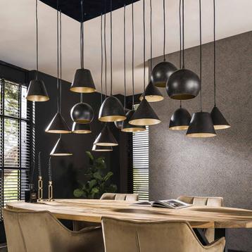 *WOONWINKEL* Grote Hanglamp Zwart Metaal beschikbaar voor biedingen