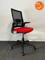 Ahrend 2020 Verta bureaustoel - refurbished - rode stofferin, Werkplek, Ophalen of Verzenden, Gebruikt, Stoel