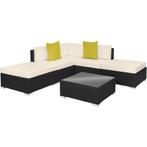 Wicker zitgroep met aluminium frame Parijs - zwart, Tuin en Terras, Tuinsets en Loungesets, Verzenden, Nieuw