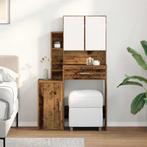 vidaXL Kaptafel met lade Oud Hout 80 x 35 x 132 cm Bewerkt, Huis en Inrichting, Tafels | Kaptafels, Verzenden, Nieuw