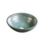 Waskom Sapho Attila Rond 42.5x14 cm Keramiek Groen Koper, Doe-het-zelf en Verbouw, Sanitair, Ophalen of Verzenden, Nieuw