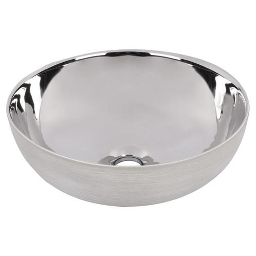 Waskom Differnz Shine Zilver/Wit 40 x 13,5 cm, Doe-het-zelf en Verbouw, Sanitair, Overige typen, Nieuw, Ophalen of Verzenden
