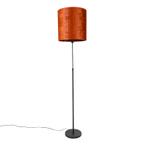 Vloerlamp zwart kap rood 40 cm verstelbaar - Parte, Huis en Inrichting, Lampen | Vloerlampen, Nieuw, Overige materialen, Modern