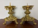 Kaarsenhouder (2) - Brons - Kerkkandelaren NeoGotisch, Antiek en Kunst