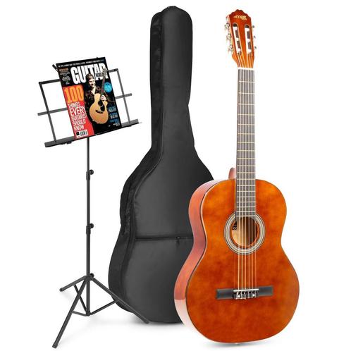 MAX SoloArt klassieke akoestische gitaar met muziekstandaard, Muziek en Instrumenten, Snaarinstrumenten | Gitaren | Akoestisch