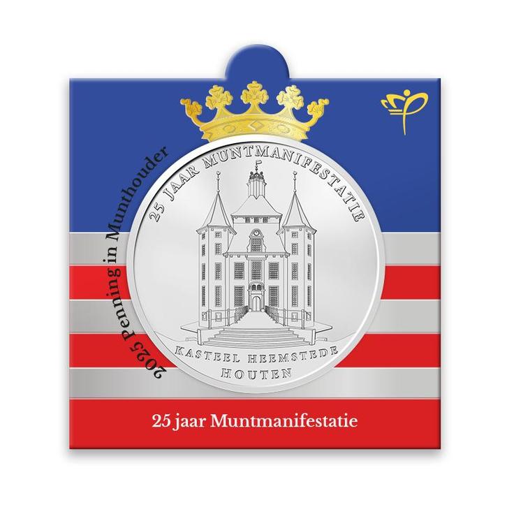Penning 25 jaar Muntmanifestatie in munthouder, Postzegels en Munten, Munten | Nederland, Verzenden