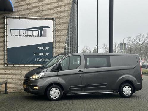 Ford Transit Custom 320 2.0 TDCI L2H1 DC*NAVI*CAM*HAAK*A/C*C, Auto's, Bestelauto's, Lease, Zwart, Handgeschakeld, Overige kleuren