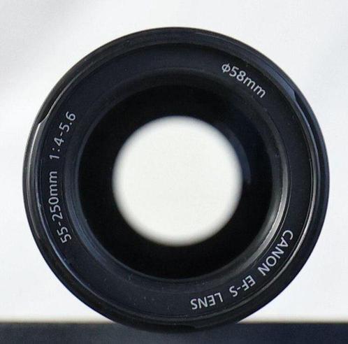 Canon EF-S 55-250mm 1:4-5.6 IS met UV-filter Zoomlens, Audio, Tv en Foto, Fotocamera's Digitaal