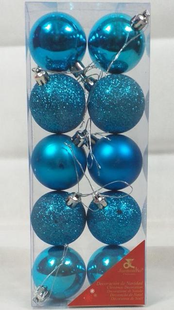 Kerstballen set 10 stuks Blauw Ø 5cm beschikbaar voor biedingen