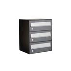 Brievenbusunit Hive set wand 1-breed, 3-hoog - antraciet, Tuin en Terras, Verzenden, Nieuw