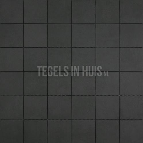 Vloertegel / wandtegel plus zwart 10x10 r10 gerectificeerd, Doe-het-zelf en Verbouw, Tegels, Vloertegels, Nieuw, 10 m² of meer