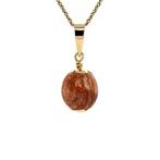 Gouden hanger met jaspis 14 krt, Sieraden, Tassen en Uiterlijk, Kettinghangers, Ophalen of Verzenden, Nieuw