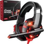 2dekans | Strex Gaming Headset met Microfoon Rood - PC + PS4, Ophalen of Verzenden, Zo goed als nieuw
