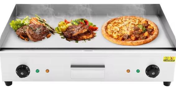 Elektrische catering grill-/bakplaat 4400W 50-300°C dubbel, Witgoed en Apparatuur, Grillplaten, Nieuw, Verzenden