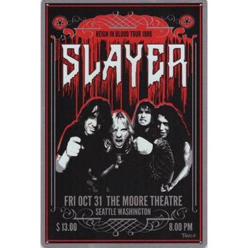Wandbord - Slayer Reign In Blood Tour 1986