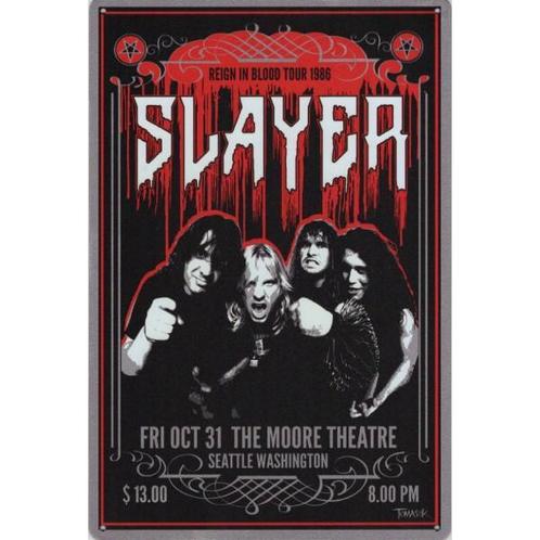 Wandbord - Slayer Reign In Blood Tour 1986, Huis en Inrichting, Woonaccessoires | Wanddecoraties, Nieuw, Ophalen of Verzenden