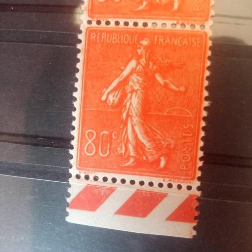 Frankrijk 1924/1932 - RR. Semeuse lijn 80c rood (Variëteit, Postzegels en Munten, Postzegels | Europa | Frankrijk