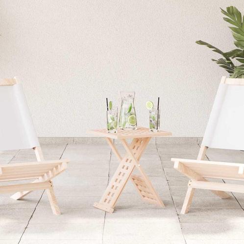 vidaXL Salontafel Bruin 33 x 33 x 40.5 cm Massief, Huis en Inrichting, Tafels | Salontafels, Nieuw, Overige houtsoorten, Vierkant