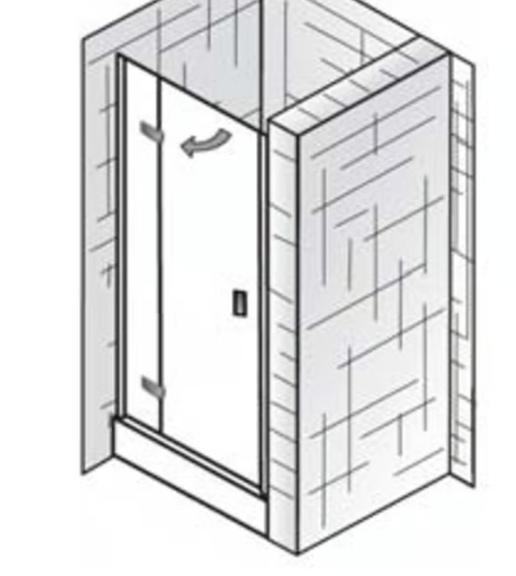Showmodel douchedeur voor nis ca 90cm - 0085, Doe-het-zelf en Verbouw, Sanitair, Douche, Nieuw, Chroom, Glas, Ophalen