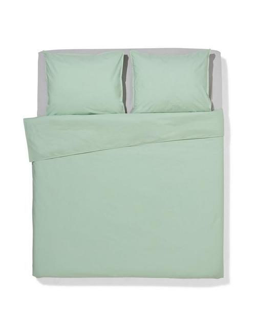 HEMA Dekbedovertrek 200x200/220cm percal groen, Huis en Inrichting, Slaapkamer | Beddengoed, Nieuw, Verzenden
