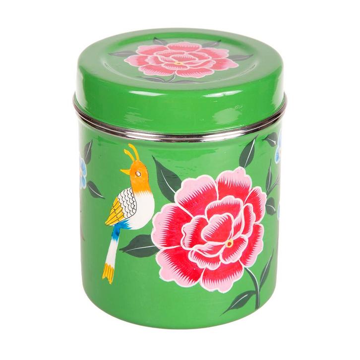 handbeschilderd blik India | roestvrijstalen tinnen beker, Huis en Inrichting, Keuken | Servies, Verzenden