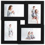 vidaXL Fotolijst voor 4x(13x18 cm) foto MDF zwart, Audio, Tv en Foto, Fotografie | Fotolijsten, Verzenden, Nieuw