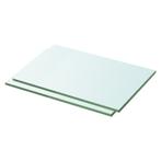 vidaXL Schappen 2 st 30x15 cm glas transparant, Huis en Inrichting, Woonaccessoires | Wandplanken en Boekenplanken, Verzenden