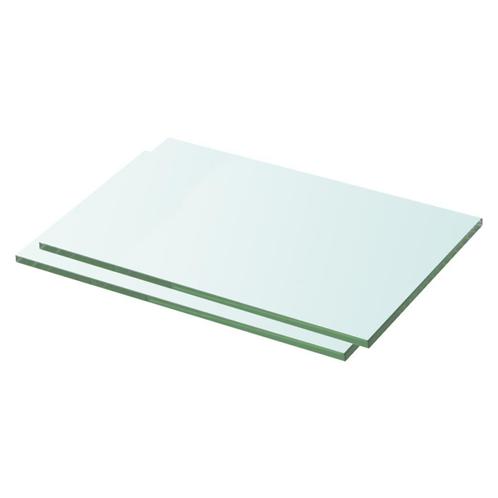 vidaXL Schappen 2 st 30x15 cm glas transparant, Huis en Inrichting, Woonaccessoires | Wandplanken en Boekenplanken, Nieuw, Verzenden