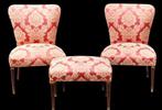 Loungestoel met voetenbank - Hout - Twee fauteuils en poefs, Antiek en Kunst, Curiosa en Brocante