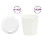 vidaXL Papieren koffiekopjes met deksel 1000 st 4oz 100 ml, Huis en Inrichting, Keuken | Servies, Verzenden, Nieuw