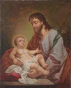 Italiaanse school (XIX) - Sal Giuseppe col Bambino Gesù