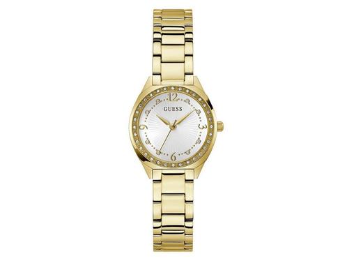 Guess Charlotte GW0767L2 Horloge - Staal - Goudkleurig - Ø, Huis en Inrichting, Woonaccessoires | Overige, Zo goed als nieuw, Verzenden