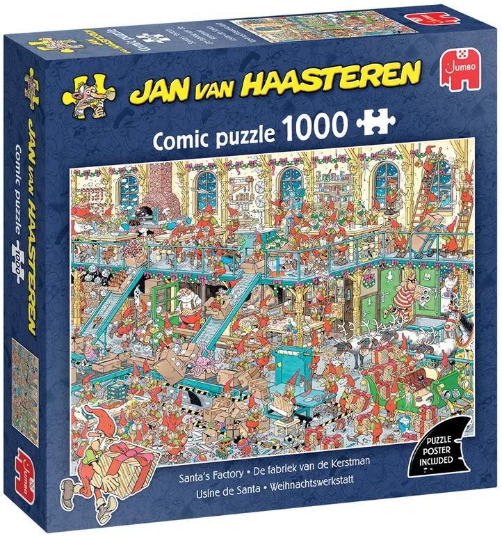 Jan van Haasteren -  Santas Factory Puzzel (1000 stukjes) |, Hobby en Vrije tijd, Denksport en Puzzels, Nieuw, Verzenden