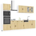 vidaXL 7-delige Keukenkastenset Kalmar bewerkt hout sonoma, Huis en Inrichting, Keuken | Keukenelementen, Verzenden, Nieuw, Bruin