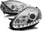 Koplampen Fiat Punto EVO 09-11 Echter DRL Chroom, Ophalen of Verzenden, Nieuw