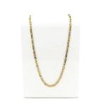 Bicolor gouden marineschakel ketting, Sieraden, Tassen en Uiterlijk, Kettingen, Ophalen of Verzenden, Gebruikt, Overige kleuren