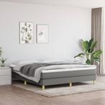 vidaXL Boxspring met matras stof donkergrijs 180x200 cm, Huis en Inrichting, Eenpersoons, Verzenden, Nieuw, 80 cm