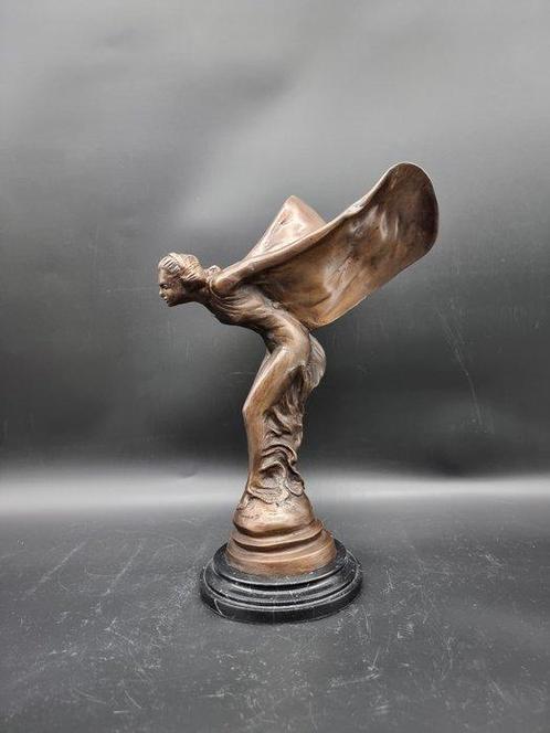 Beeld, Spirit of Ecstasy - 38 cm - Brons, Marmer, Antiek en Kunst, Kunst | Designobjecten
