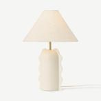 2LG Table Lamp | White Ceramic and Textured Shade | MADE