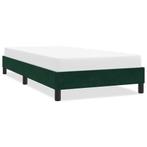 vidaXL Bedframe zonder matras 90x220 cm fluweel donkergroen, Eenpersoons, Verzenden, Nieuw, Stof