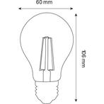 LED Lamp - Filament - E27 Fitting - 6W - 4200K, Huis en Inrichting, Lampen | Losse lampen, Led-lamp, Minder dan 30 watt, Soft of Flame