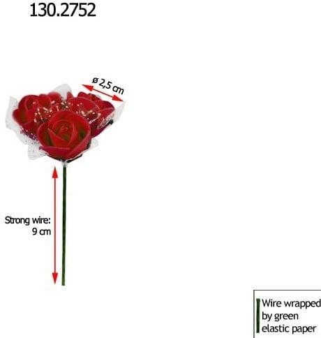 Mini foam roos met tule rood 2 cm bulk pak 96×3 roosjes =, Huis en Inrichting, Woonaccessoires | Kunstplanten en Kunstbloemen